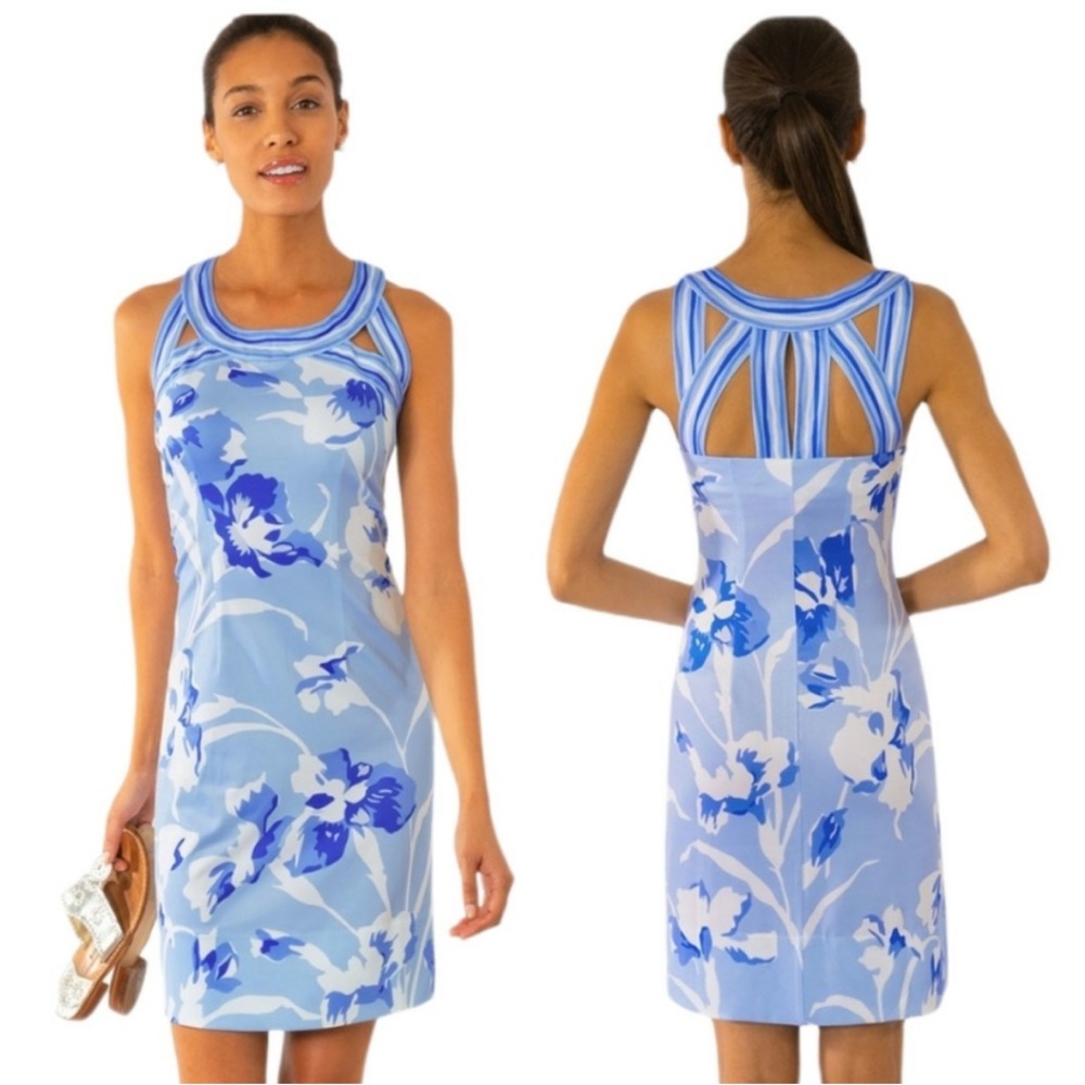 Gretchen Scott Designs Isosceles Dress Iconic Iris Blues